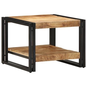vidaXL Τραπεζάκι σαλονιού 50x50x38cm Στερεό ακατέργαστο ξύλο Mango 1 τεμ.