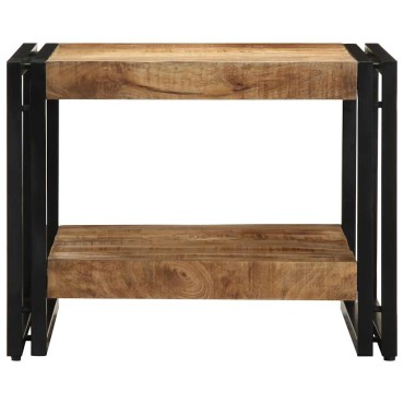 vidaXL Τραπεζάκι σαλονιού 50x50x38cm Στερεό ακατέργαστο ξύλο Mango 1 τεμ.
