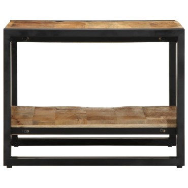 vidaXL Τραπεζάκι σαλονιού 50x50x38cm Στερεό ακατέργαστο ξύλο Mango 1 τεμ.