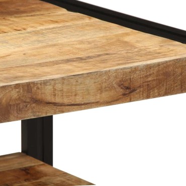 vidaXL Τραπεζάκι σαλονιού 50x50x38cm Στερεό ακατέργαστο ξύλο Mango 1 τεμ.