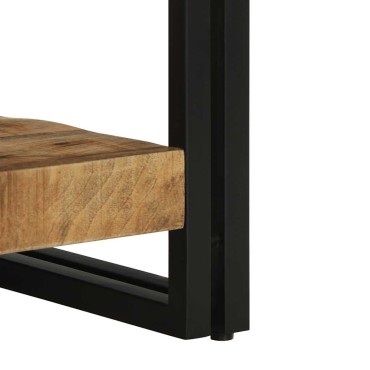 vidaXL Τραπεζάκι σαλονιού 50x50x38cm Στερεό ακατέργαστο ξύλο Mango 1 τεμ.