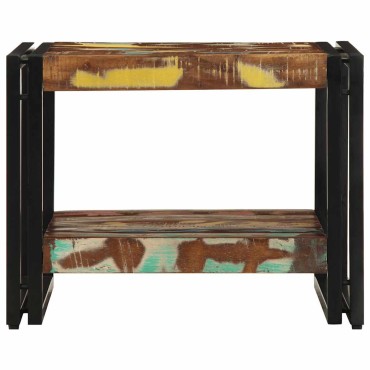 vidaXL Τραπεζάκι σαλονιού πολύχρωμο 50x50x38cm Ξύλο μασίφ αναγεννημένο 1 τεμ.