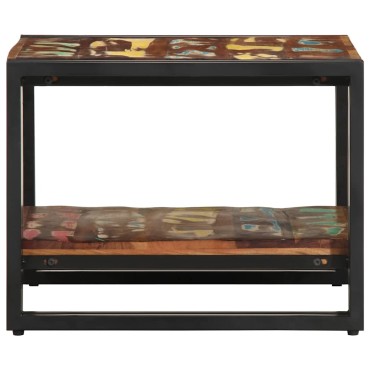 vidaXL Τραπεζάκι σαλονιού πολύχρωμο 50x50x38cm Ξύλο μασίφ αναγεννημένο 1 τεμ.