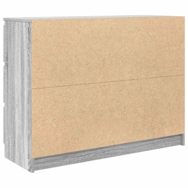 vidaXL Sideboard Γκρι Sonoma 100x35x76cm Ξύλινο μηχανουργικό ξύλο 1 τεμ.