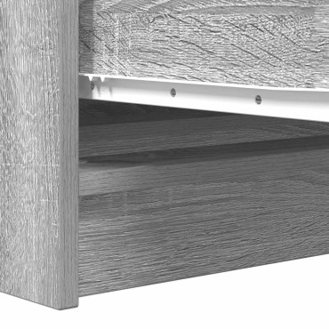 vidaXL Sideboard Γκρι Sonoma 100x35x76cm Ξύλινο μηχανουργικό ξύλο 1 τεμ.