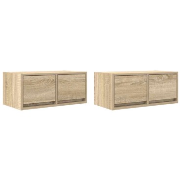 vidaXL Έπιπλα Τηλεόρασης 2 τεμ. 60x31x25,5cm Επεξεργασμένο Ξύλο