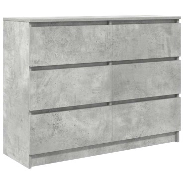 vidaXL Sideboard Μπετόν Γκρι 100x35x76cm Κατασκευασμένο ξύλο 1 τεμ.