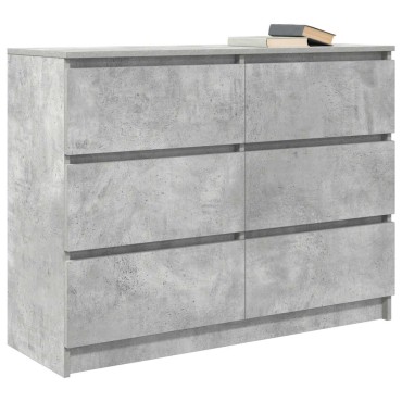 vidaXL Sideboard Μπετόν Γκρι 100x35x76cm Κατασκευασμένο ξύλο 1 τεμ.