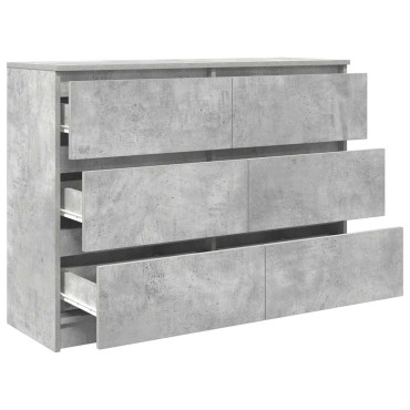 vidaXL Sideboard Μπετόν Γκρι 100x35x76cm Κατασκευασμένο ξύλο 1 τεμ.