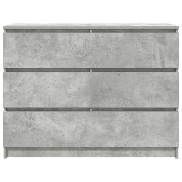vidaXL Sideboard Μπετόν Γκρι 100x35x76cm Κατασκευασμένο ξύλο 1 τεμ.