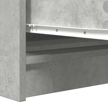 vidaXL Sideboard Μπετόν Γκρι 100x35x76cm Κατασκευασμένο ξύλο 1 τεμ.