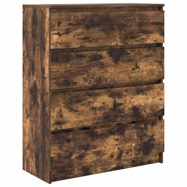 vidaXL Sideboard Καπνιστή δρυς 80x35x99cm Κατασκευασμένο ξύλο 1 τεμ.