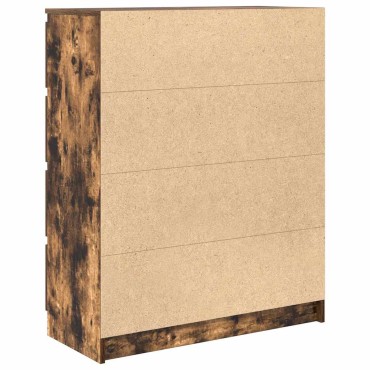vidaXL Sideboard Καπνιστή δρυς 80x35x99cm Κατασκευασμένο ξύλο 1 τεμ.