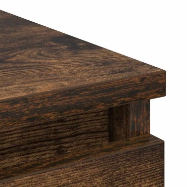 vidaXL Sideboard Καπνιστή δρυς 80x35x99cm Κατασκευασμένο ξύλο 1 τεμ.