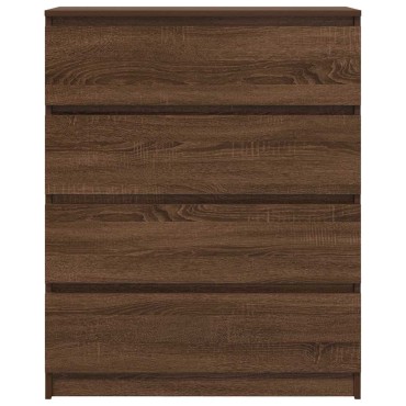 vidaXL Sideboard καφέ δρυς 80x35x99cm Ξύλινο μηχανουργικό ξύλο 1 τεμ.