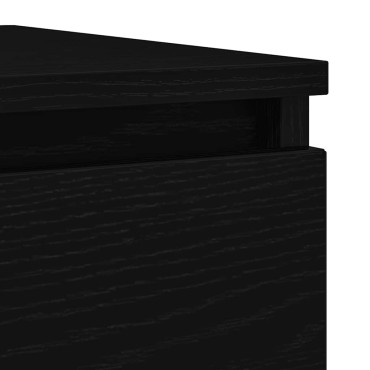 vidaXL Sideboard Μαύρη βελανιδιά 100x35x76cm Κατασκευασμένο ξύλο 1 τεμ.
