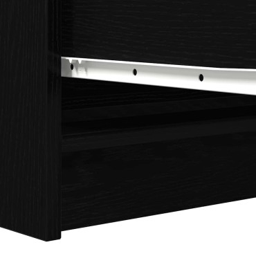 vidaXL Sideboard Μαύρη βελανιδιά 100x35x76cm Κατασκευασμένο ξύλο 1 τεμ.