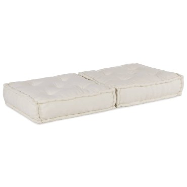 vidaXL Modular Pouffe Cream 70x70x36 ύφασμα 70x70x36 cm