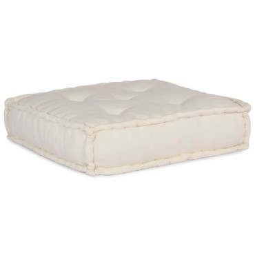vidaXL Modular Pouffe Cream 70x70x36 ύφασμα 70x70x36 cm