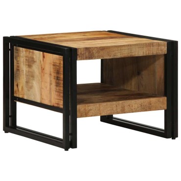 vidaXL Τραπεζάκι σαλονιού 50x50x38cm Στερεό ακατέργαστο ξύλο Mango 1 τεμ.