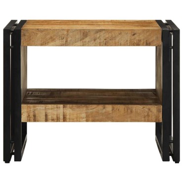 vidaXL Τραπεζάκι σαλονιού 50x50x38cm Στερεό ακατέργαστο ξύλο Mango 1 τεμ.