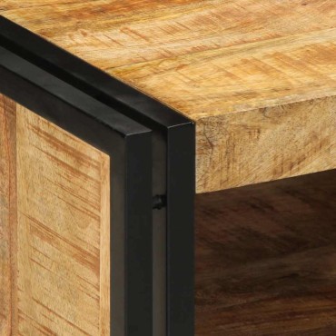 vidaXL Τραπεζάκι σαλονιού 50x50x38cm Στερεό ακατέργαστο ξύλο Mango 1 τεμ.