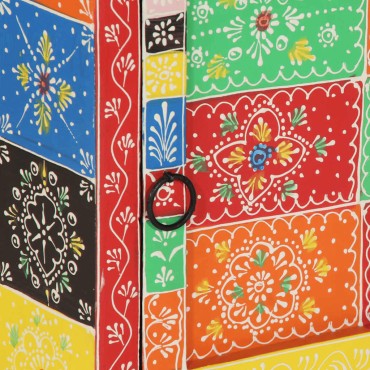 vidaXL Κομοδίνο 2 τεμ. Πολύχρωμο 40x35x45cm Στερεό ξύλο Mango
