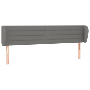 vidaXL Κεφαλάρι με Πτερύγια Σκούρο Γκρι 183x23x78/88cm Υφασμάτινο 1 τεμ.