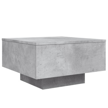 vidaXL Τραπεζάκι Σαλονιού Γκρι Σκυροδ. 55x55x31cm Επεξεργ. Ξύλο 1 τεμ.