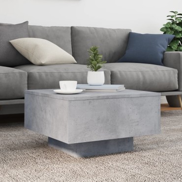 vidaXL Τραπεζάκι Σαλονιού Γκρι Σκυροδ. 55x55x31cm Επεξεργ. Ξύλο 1 τεμ.