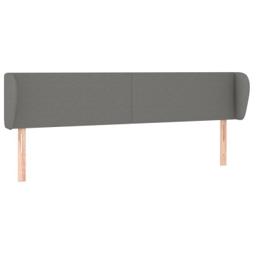 vidaXL Κεφαλάρι με Πτερύγια Σκούρο Γκρι 203x23x78/88cm Υφασμάτινο 1 τεμ.
