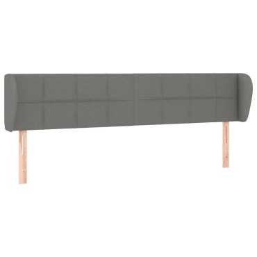 vidaXL Κεφαλάρι με Πτερύγια Σκούρο Γκρι 183x23x78/88cm Υφασμάτινο 1 τεμ.