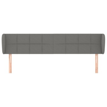 vidaXL Κεφαλάρι με Πτερύγια Σκούρο Γκρι 183x23x78/88cm Υφασμάτινο 1 τεμ.