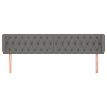 vidaXL Κεφαλάρι με Πτερύγια Σκούρο Γκρι 183x23x78/88cm Υφασμάτινο 1 τεμ.