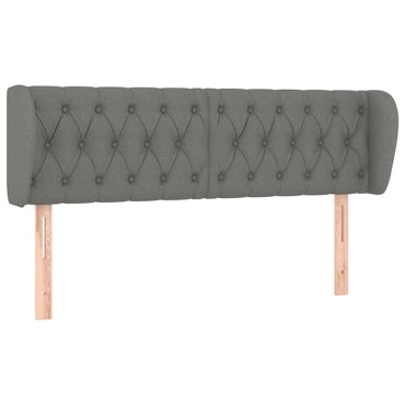 vidaXL Κεφαλάρι με Πτερύγια Σκούρο Γκρι 147x23x78/88cm Υφασμάτινο 1 τεμ.