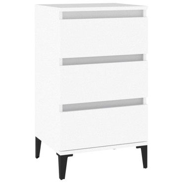 vidaXL Κομοδίνο Λευκό 40x35x70cm από Επεξεργασμένο Ξύλο 1 τεμ.