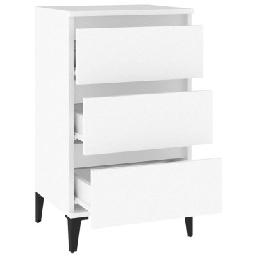 vidaXL Κομοδίνο Λευκό 40x35x70cm από Επεξεργασμένο Ξύλο 1 τεμ.