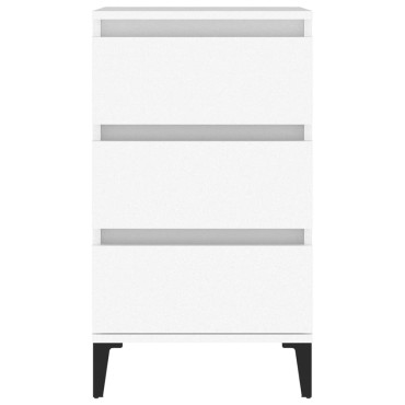 vidaXL Κομοδίνο Λευκό 40x35x70cm από Επεξεργασμένο Ξύλο 1 τεμ.