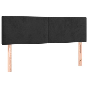 vidaXL Κεφαλάρια Κρεβατιού 2 τεμ. Μαύρα 72x5x78/88cm Βελούδινα