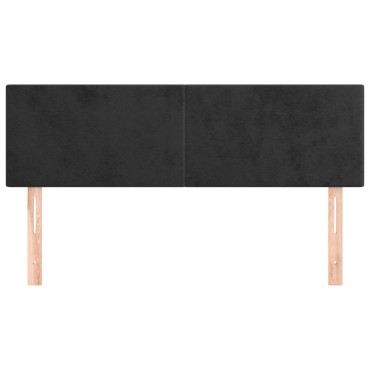 vidaXL Κεφαλάρια Κρεβατιού 2 τεμ. Μαύρα 72x5x78/88cm Βελούδινα
