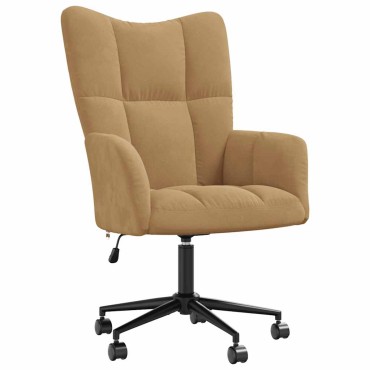 vidaXL Πολυθρόνα Relax Καφέ Βελούδινη 61,5x69x(94,5-102)cm 1 τεμ.