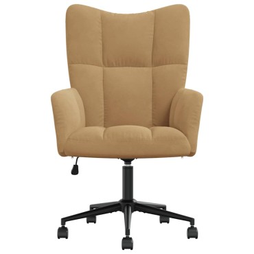 vidaXL Πολυθρόνα Relax Καφέ Βελούδινη 61,5x69x(94,5-102)cm 1 τεμ.