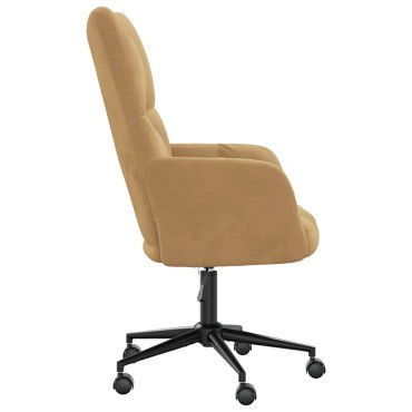 vidaXL Πολυθρόνα Relax Καφέ Βελούδινη 61,5x69x(94,5-102)cm 1 τεμ.