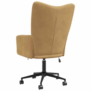 vidaXL Πολυθρόνα Relax Καφέ Βελούδινη 61,5x69x(94,5-102)cm 1 τεμ.