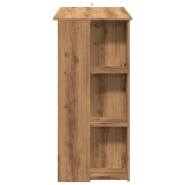 vidaXL Τραπέζι Κονσόλα με Ράφι Καφέ Δρυς 102x50x103,5cm Επεξεργ. Ξύλο 1 τεμ.