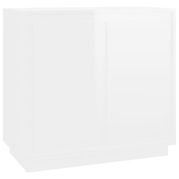 vidaXL Ντουλάπι Γυαλιστερό Λευκό 80x34x75cm από Επεξεργασμένο Ξύλο 1 τεμ.