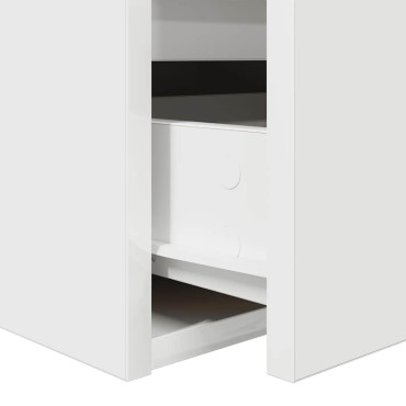vidaXL Κομοδίνα Επιτοίχια 2 τεμ. Λευκά 38x34x40cm
