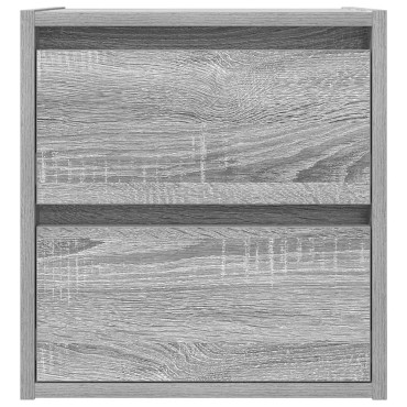 vidaXL Κομοδίνα Επιτοίχια Γκρι Sonoma 38x34x40cm 1 τεμ.