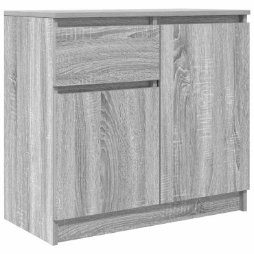 vidaXL Συρταριέρα με Συρτάρια Γκρι Sonoma 71x35x65cm από Επεξ. Ξύλο 1 τεμ.