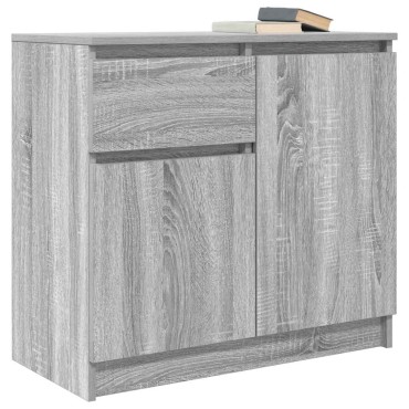 vidaXL Συρταριέρα με Συρτάρια Γκρι Sonoma 71x35x65cm από Επεξ. Ξύλο 1 τεμ.